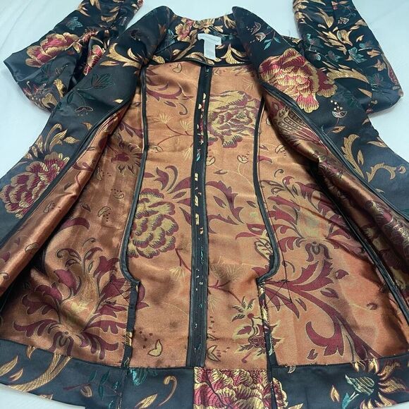 Soft Surroundings Moon Dynasty Woven Jacquard Jacket Size XS - Picture 7 of 9
